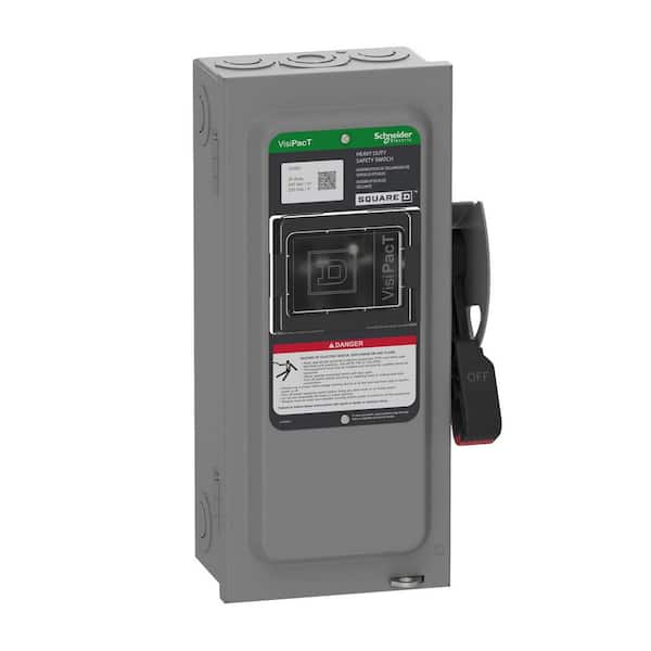 Square D 30 Amp 600-Volt 3-Pole Fused Indoor Heavy-Duty Safety Switch VH361