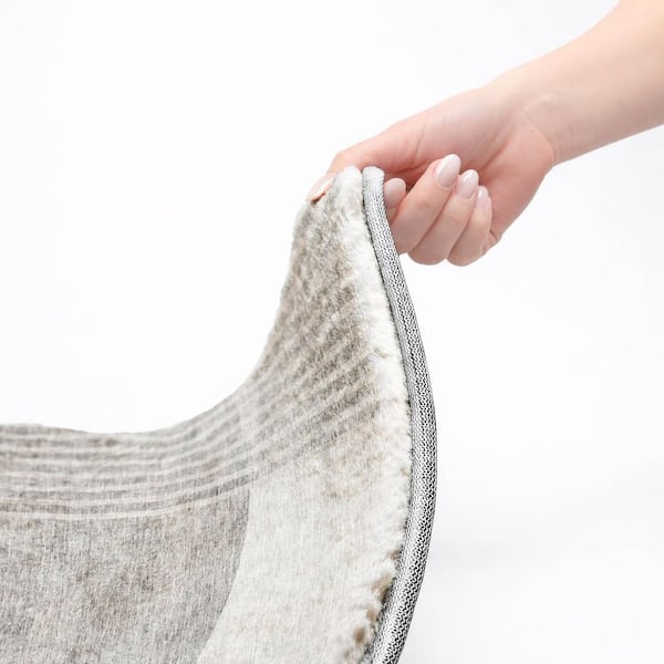 Dream Shag Premium Machine Washable Abstract ADS678 Gray 5 ft. x 7 ft. 6 in. Area Rug