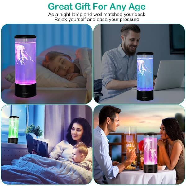 cenadinz 11 .22 in. H Jellyfish Lava Lamp Multicolor Changing Mood