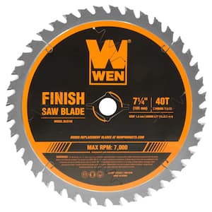 7.25 in. 40-Tooth Carbide-Tipped Professional Finish Saw Blade for Miter Saws and Circular Saws