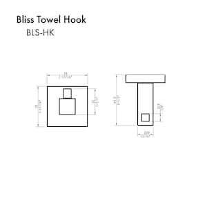 ZLINE Bliss Towel Hook in Brushed Nickel