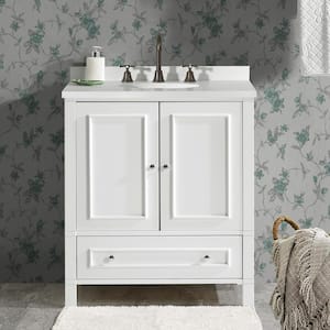 Williamsburg 30 in. W x 21 in. D x 34 in. H Bath Vanity Cabinet without Top in White