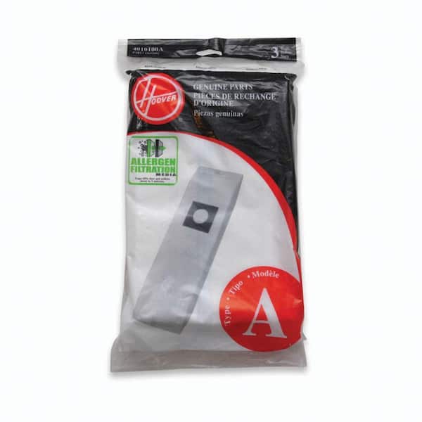 HOOVER Type-A Allergen Filtration Bags for Select Hoover Upright Cleaners (3-Pack)