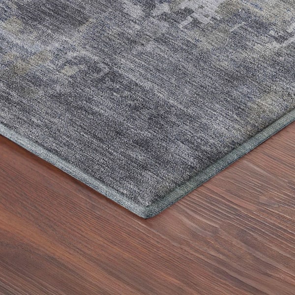 Mayfield Premium Machine Washable Abstract AMF2361 Plum 5 ft. x 7 ft. 6 in. Area Rug