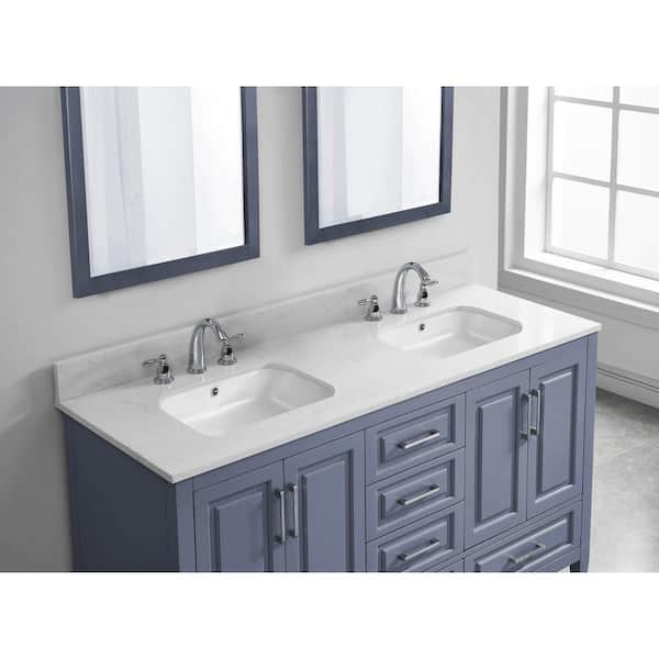 Glacier Bay 19.5 in. Rectangular Vitreous China Bathroom