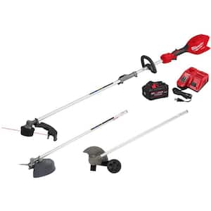 M18 FUEL 18V 16 in. Brushless Cordless QUIK-LOK String Trimmer 8.0 Ah FORGE Kit w/ Edger & Brush Cutter Attachments