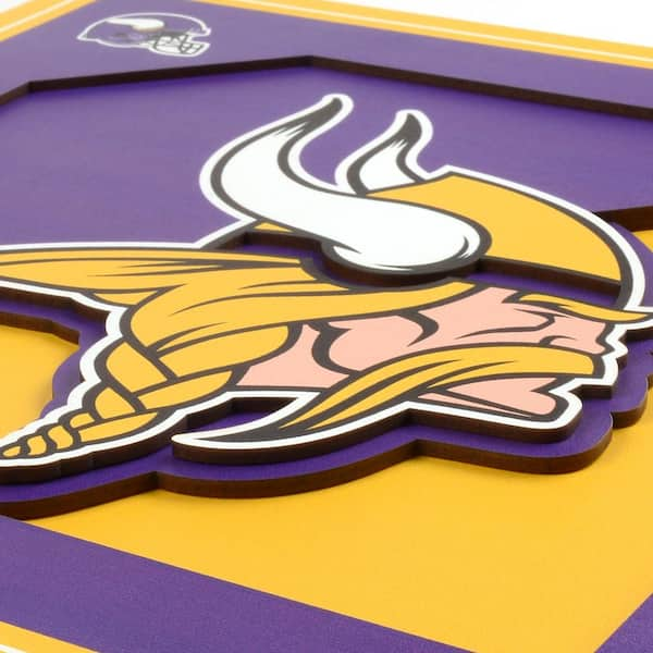 Minnesota Vikings: - Officially Licensed NFL Transfer Decal Giant Logo  (50.0W x 30.0H) by Fathe…