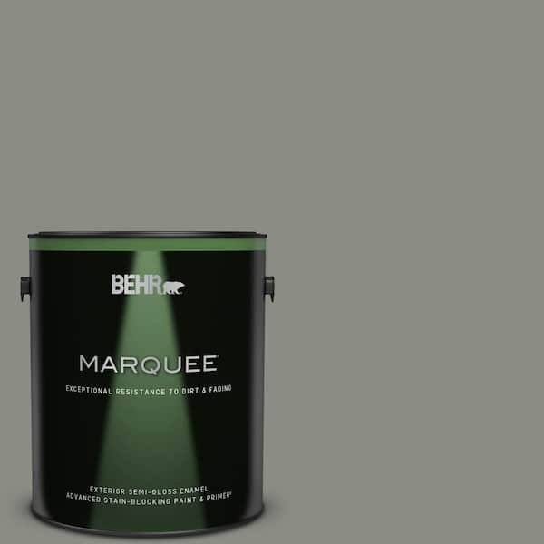 BEHR MARQUEE 1 gal. #N380-5 Naturalist Gray Semi-Gloss Enamel Exterior Paint & Primer
