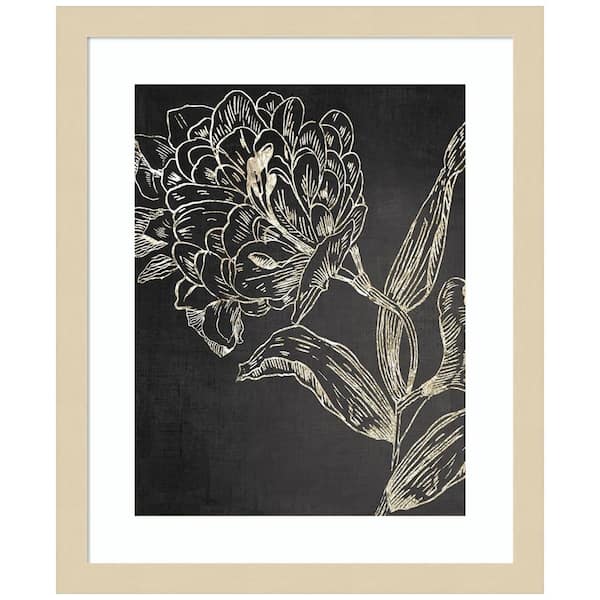 Amanti Art Golden Flower Folklore II by Asia Jensen 1-Piece Framed Giclee Animal Art Print 17 in. x 14 in.