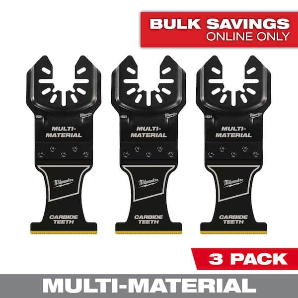 Milwaukee 1-3/8 in. Carbide Universal Fit Extreme Wood and Metal Cutting Multi-Tool Oscillating Blade (3-Pack)