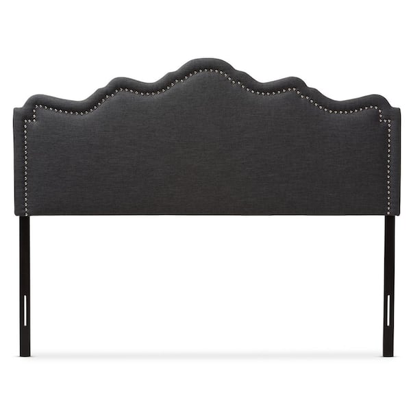 Baxton Studio Nadeen Dark Gray Fabric Upholstered King Size Headboard