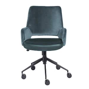 Amelia Blue Black Base Office/Desk Chair