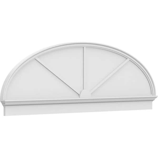 2-3/4 in. x 86 in. x 28-3/8 in. Elliptical 3-Spoke Architectural Grade PVC Combination Pediment Moulding