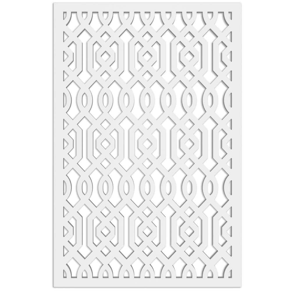 Acurio Latticeworks Square 4 ft. x 32 in. Black Vinyl Decorative