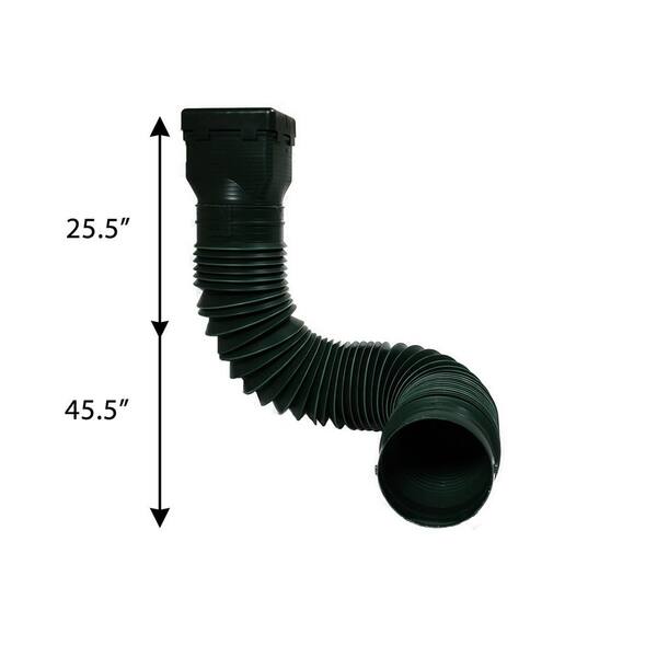Ground Spout 24 White Vinyl Downspout Extension With, 44 OFF