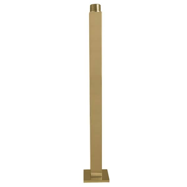 12 in. Shower Arm with Flange in Brushed Brass