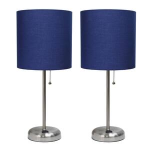 navy blue lamp set