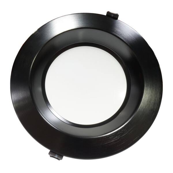 NICOR Housing-Free 8 in. Black Integrated LED Recessed Downlight Kit in 3500K