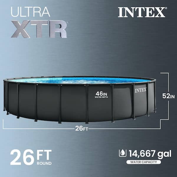 Intex 26 ft. x 52 in. Ultra XTR Round Frame Above Ground Swimming
