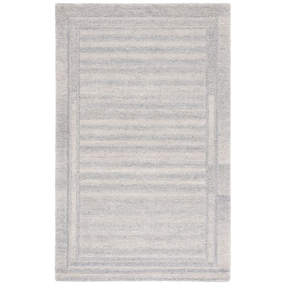 Renewal 4 ft. x 6 ft. Silver/Gray Solid Border Area Rug price history on PriceWatchPro