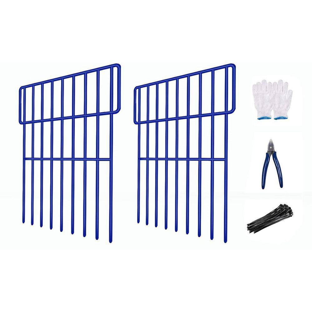 Justincity Animal Barrier Fence 25 Pack 3 in. No Dig Rustproof Metal ...