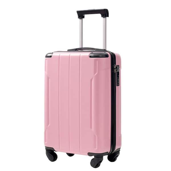 LIVACA 2-Piece Pink Lightweight ABS Plastic Hardshell Carry-On