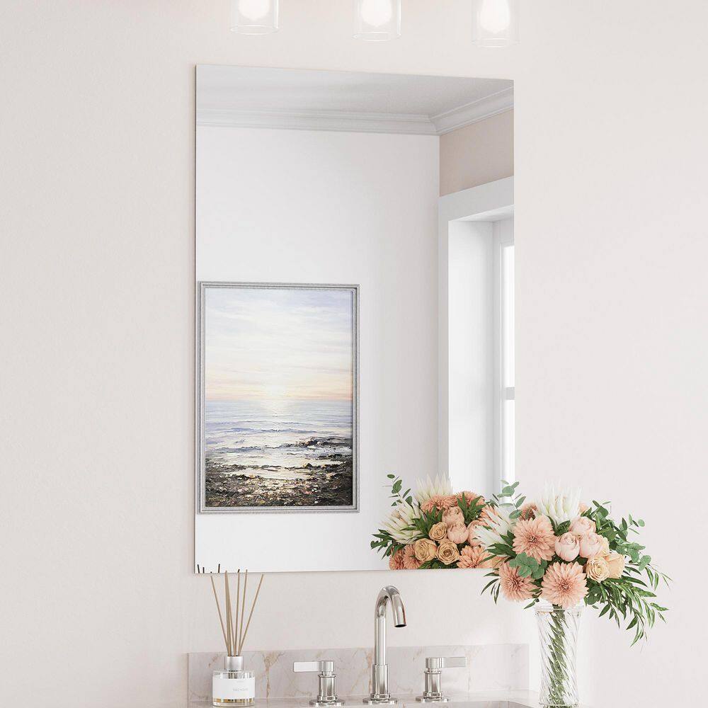 24 in. W x 36 in. H Rectangular Bathroom Mirrors Frameless Wall Mount Bathroom Vanity Mirror price history on PriceWatchPro