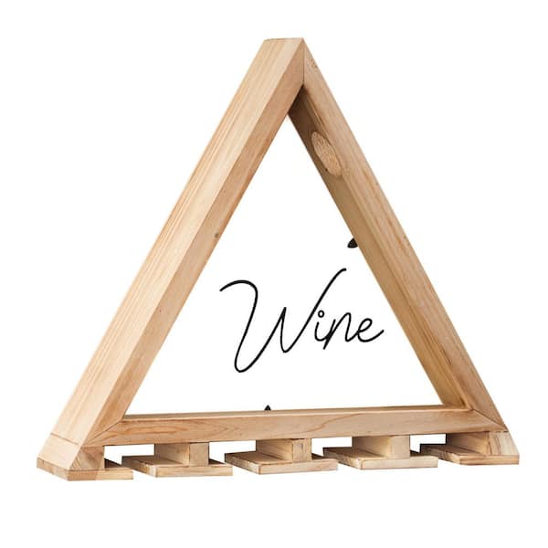 American Art Decor Wood Wine Glass Rack Cork Collector in Brown, 16 in. W x  3.75 in. D, 4-Glass Holder Rustic Bar Decorative Wall Shelf 308168WEB - The  Home Depot
