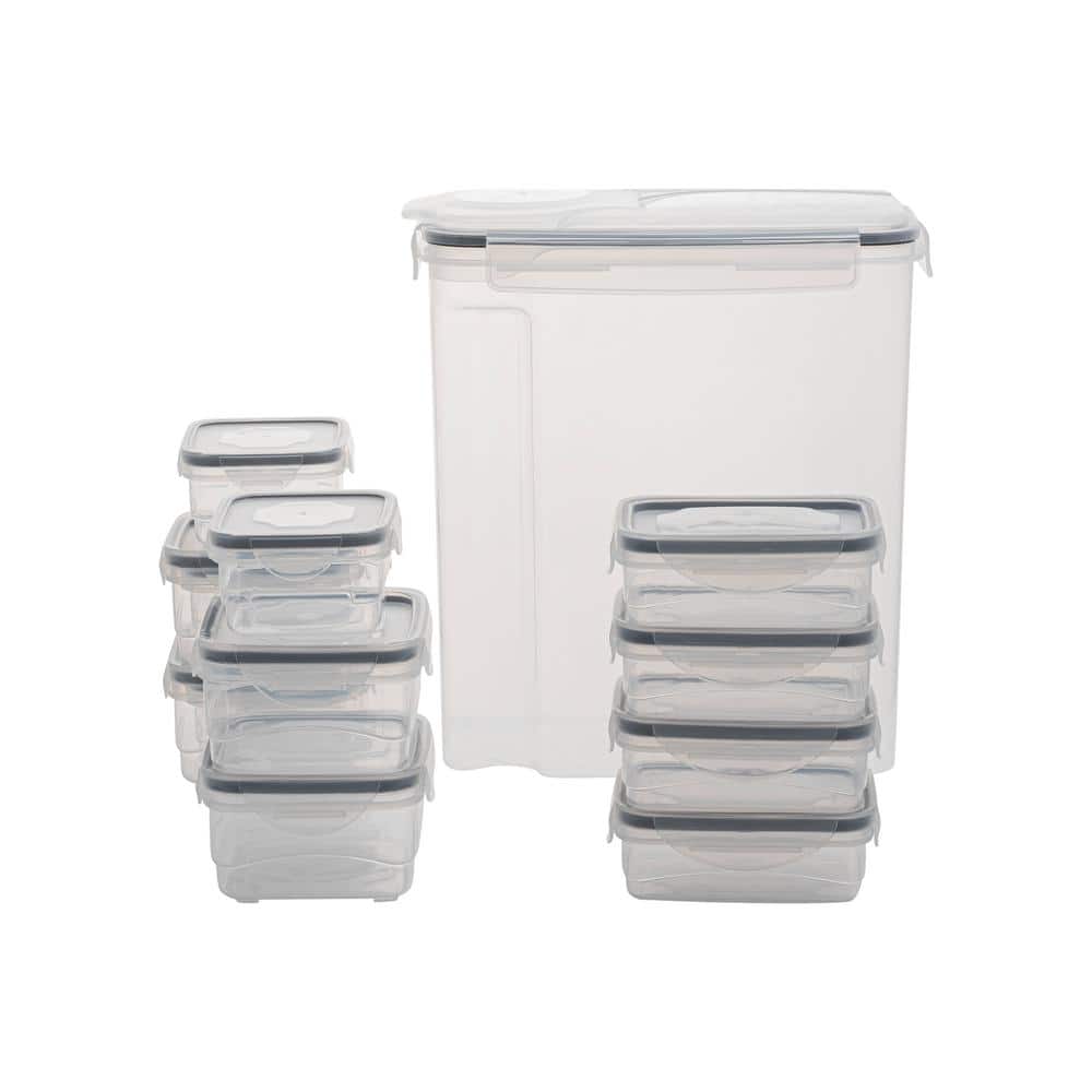 Clear BPA-Free Plastic Airtight Food Storage Container Set