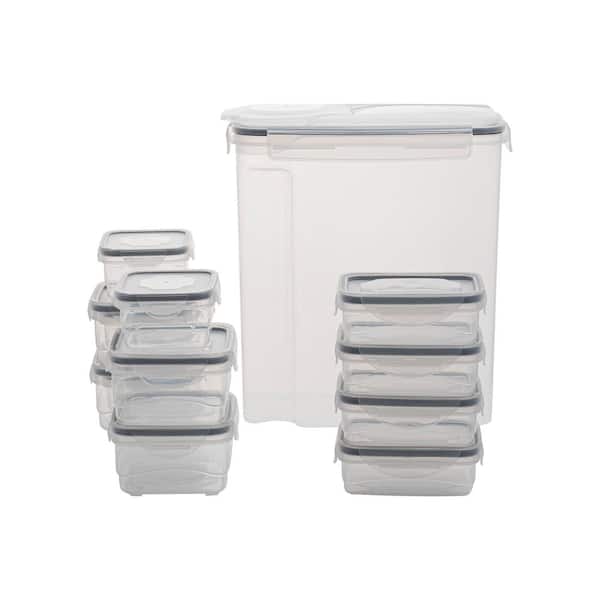 Set of 26 Grey Food Storage Containers, Shazo