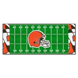 Cleveland Browns Football Green XFIT Design 2.5 ft. x 6 ft. Field Runner Rug