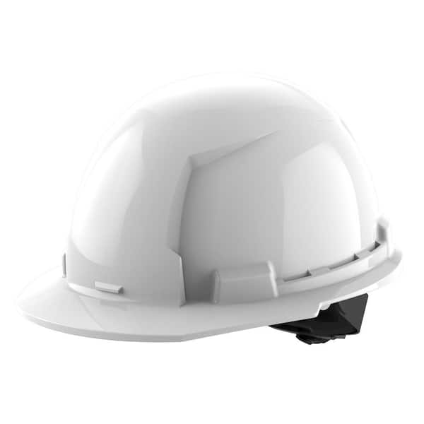Milwaukee BOLT White Type 1 Class E Front Brim Non-Vented Hard Hat with 4 Point Ratcheting Suspension