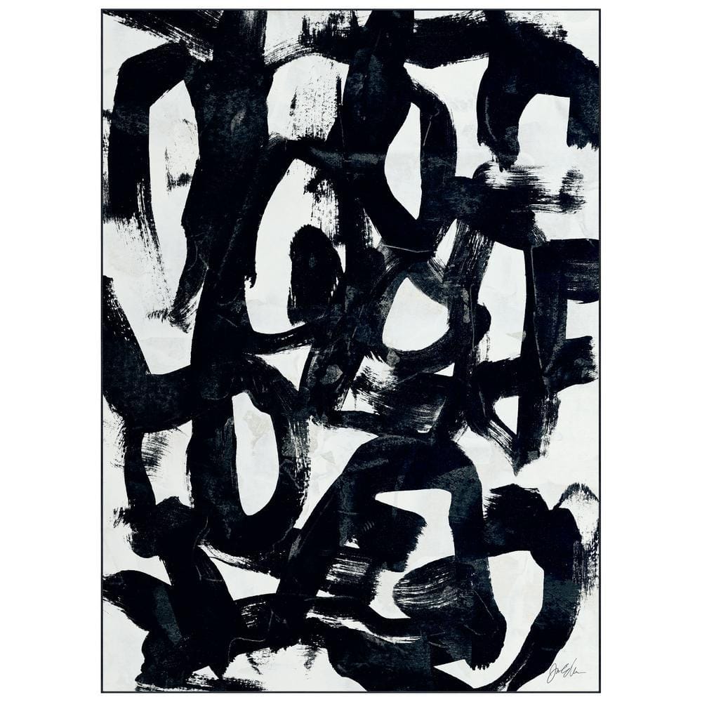 Empire Art Direct Black and White 8 ft. x 10 ft. Graffiti Tangle I