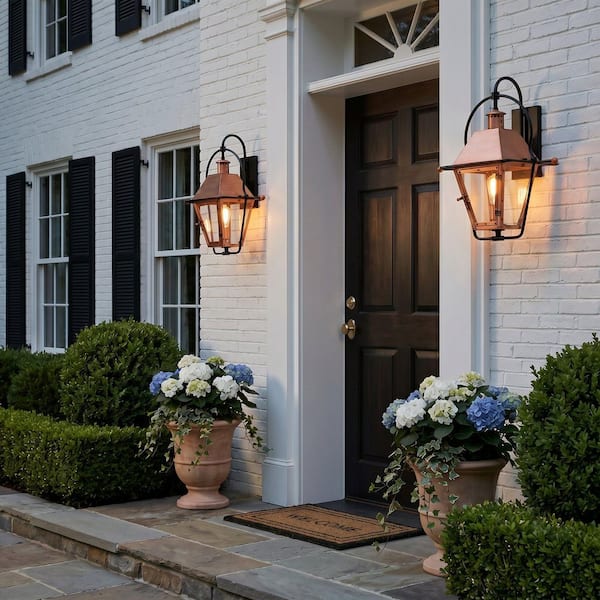 Quoizel Rue De Royal 1-Light Copper Outdoor Wall Lantern Sconce