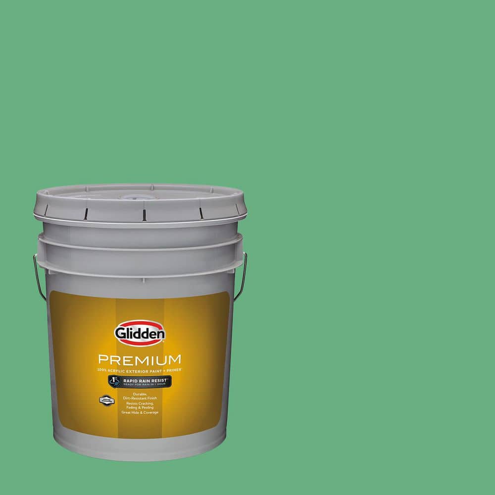 Glidden Premium 5 gal. PPG1226-5 Garden Mint Semi-Gloss Exterior