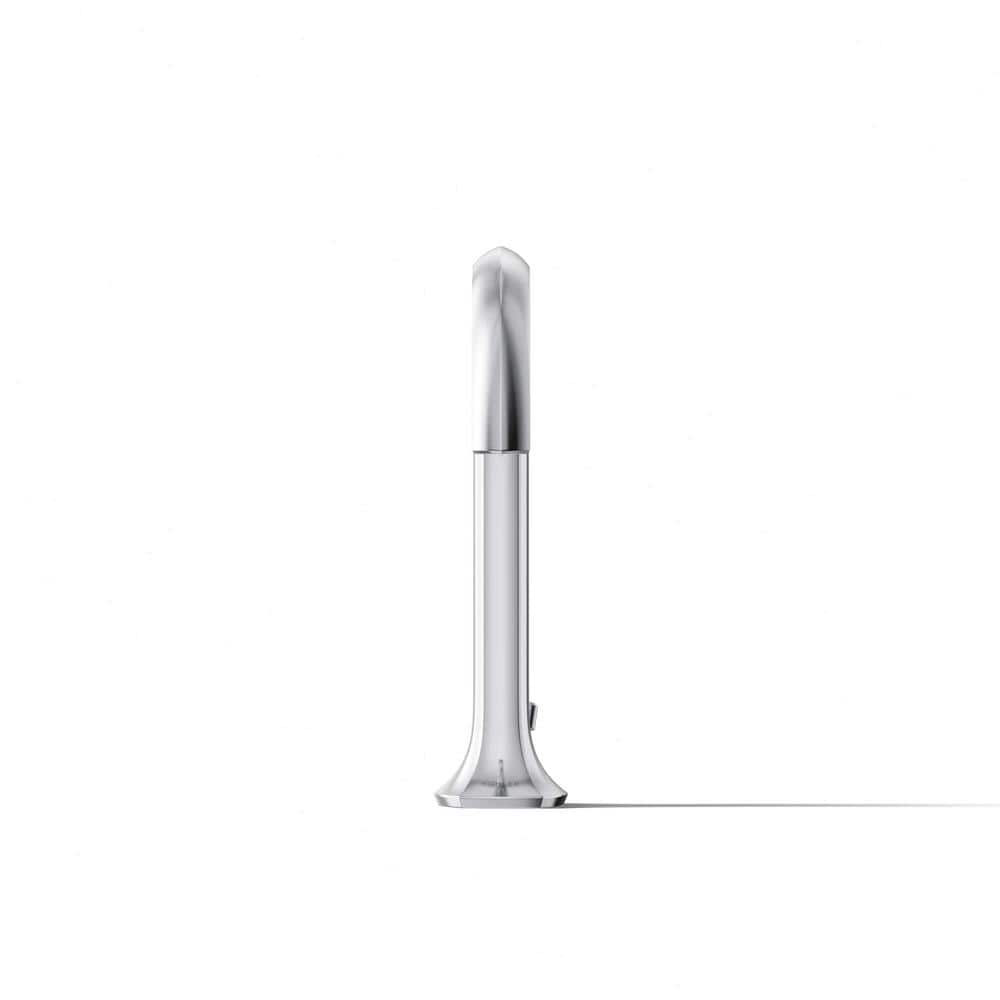 Midcentury Polished Chrome Cane Design Deck-Mount Bathroom Faucet