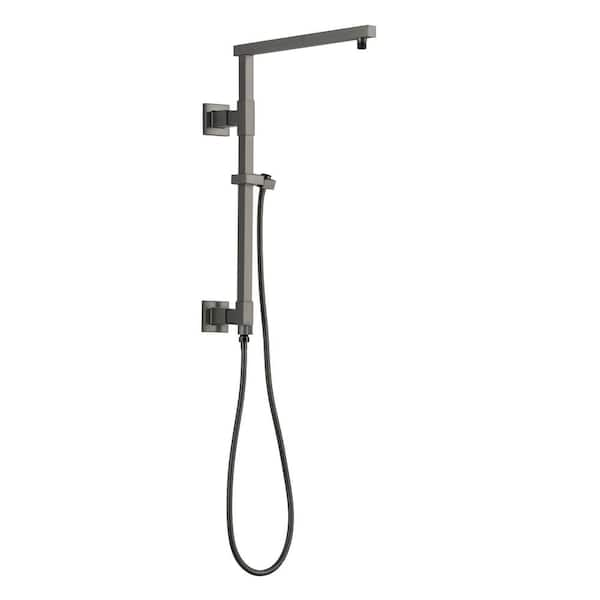 Delta Emerge Angular Modern 18 In Column Shower Bar In Lumicoat Black Stainless 58410 Ks Pr