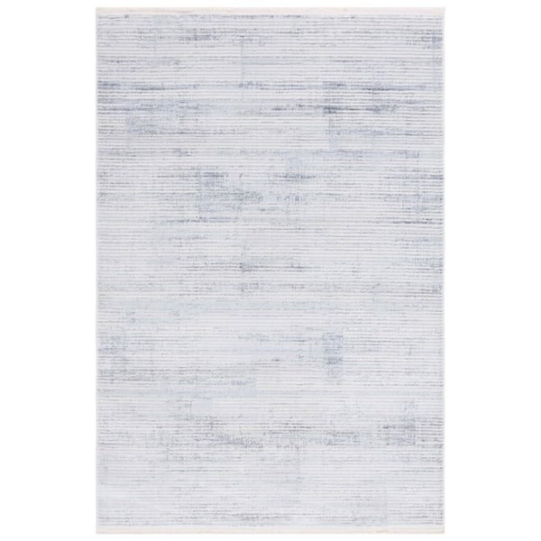 SAFAVIEH Whisper 5 ft. x 8 ft. Gray/Ivory Monochrome Marle Area Rug