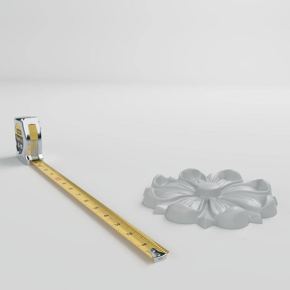 Primed White Round Decorative Rosette 6.5" Diameter