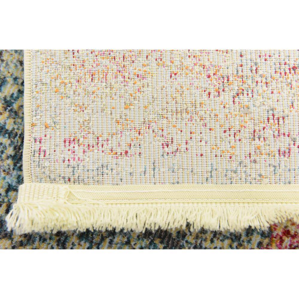 Ivory and Gray-Beige 8' x 10' Rectangular Easy-Care Synthetic Rug