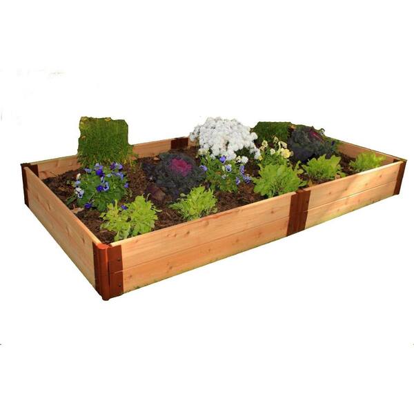 Frame It All One Inch Series 4 ft. x 8 ft. x 12 in. Cedar Raised Garden Bed Kit