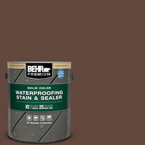 1 gal. #S-G-760 Chocolate Coco Solid Color Waterproofing Exterior Wood Stain and Sealer