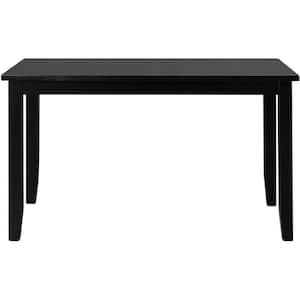 Kendal Contemporary Black Wood 31.1 in 4 Legs Dining Table Seats 6