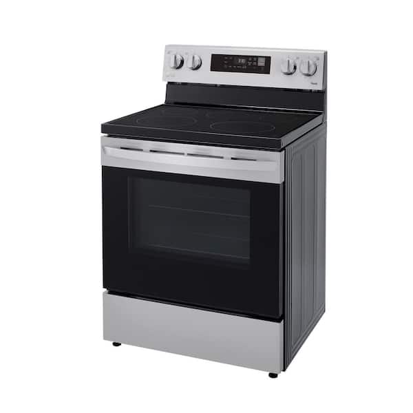 LG 30 in. 6.3 cu. ft. Smart Wi-Fi Enabled Fan Convection Electric Range Oven  with AirFry and EasyClean in. Stainless Steel LREL6323S - The Home Depot