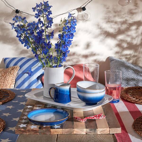 Denby Stoneware Blue Haze 16.2 fl. oz. Rice Bowls BHZ-209 - The