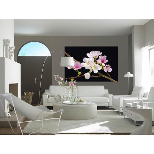 Ideal Decor 45 in. x 69 in. Cherry Blossoms Wall Mural
