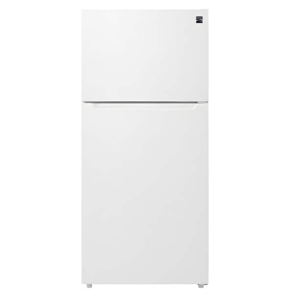 30 in. 18.1 Cu Ft Top Mount Refrigerator, white Metallic Steel