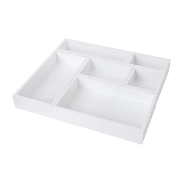 Multi-use Drawer Organiser - White, Set of 8