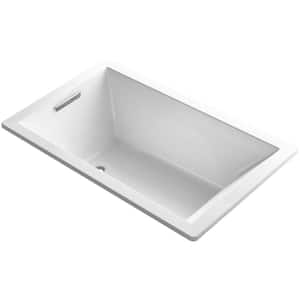 Underscore 5 ft. Drop-In Reversible Drain Rectangular Alcove Soaking Tub in White