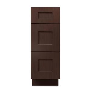 Espresso Plywood Shaker Stock Ready to Assemble Vanity Drawer Base Kitchen Cabinet 15 in. W x 34.5 in. D H x 21 in. D